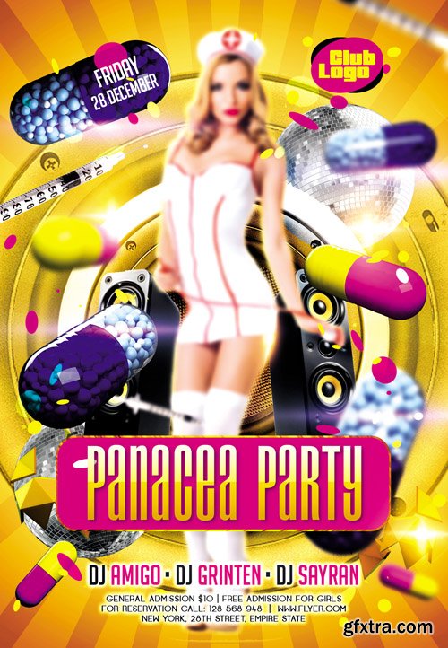 Panacea Party – Flyer PSD Template + Facebook Cover