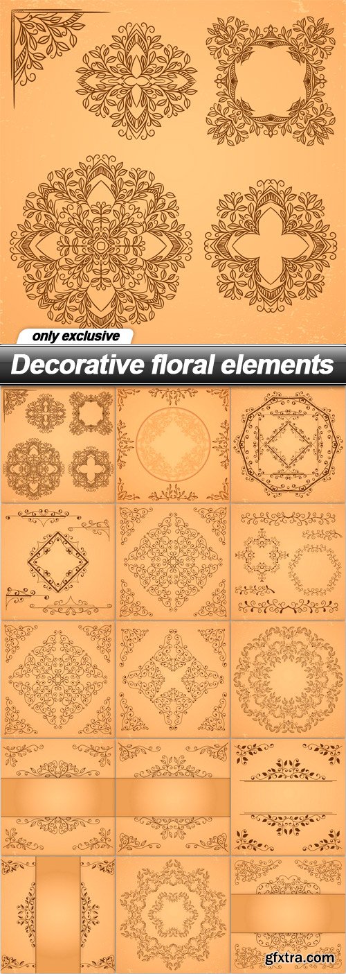 Decorative floral elements - 15 EPS