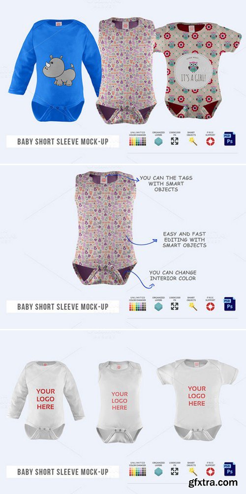 CM - Baby Short Sleeve Mock-up 433080