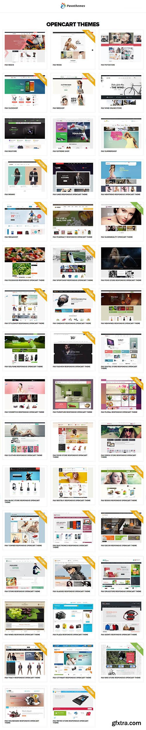 PavoThemes - 35 OpenCart 1.5.4 / 1.5.5 / 1.5.6.x Themes And Modules - Bundle