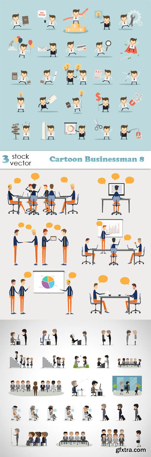 Vectors - Cartoon Businessman 8