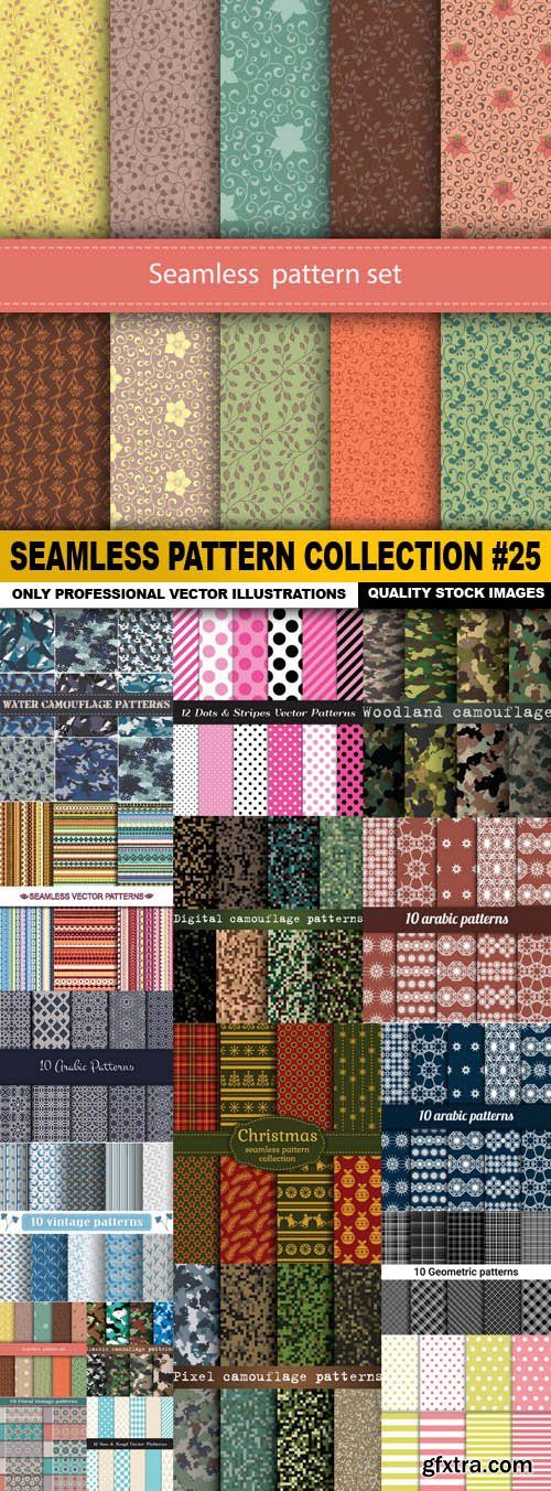 Seamless Pattern Collection #25 - 17 Vector