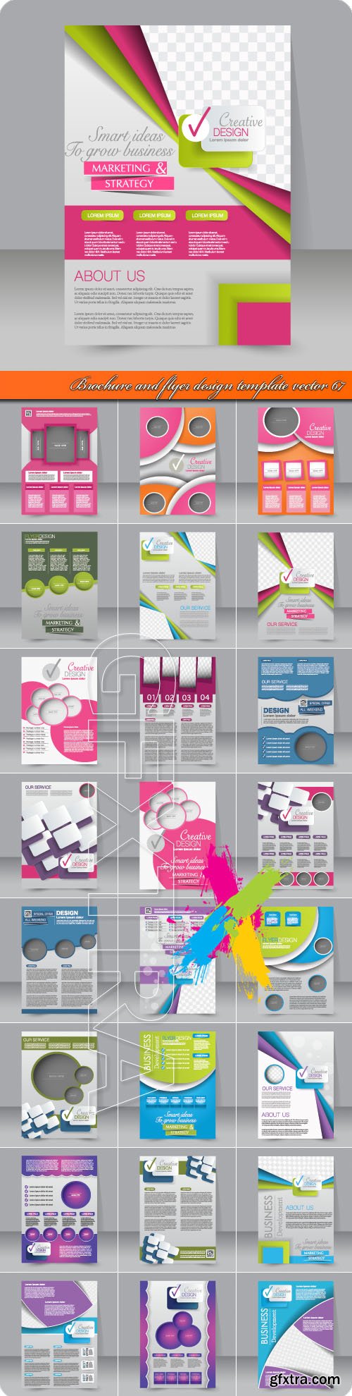 Brochure and flyer design template vector 67