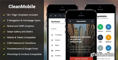 ThemeForest - CleanMobile v1.0 - Mobile & Tablet Responsive Template - 13383304