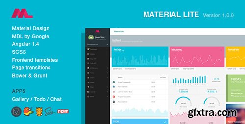 ThemeForest - Material Lite v1.0.0 - MDL with AngularJS Admin Dashboard - 12840713