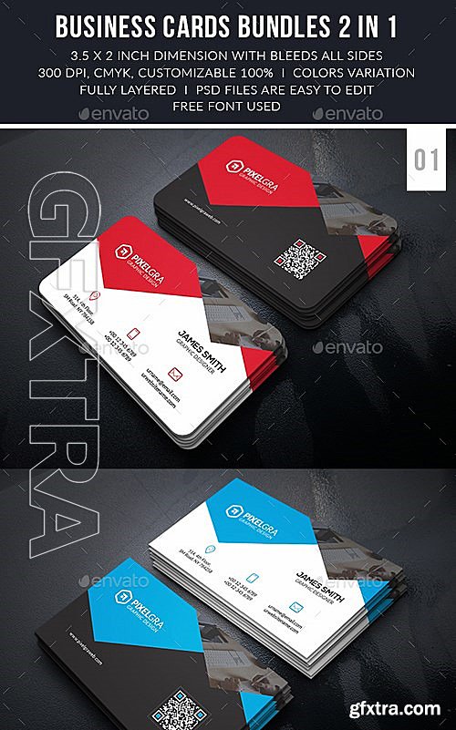 GraphicRiver - Professional Business Cards Bundle 13107687