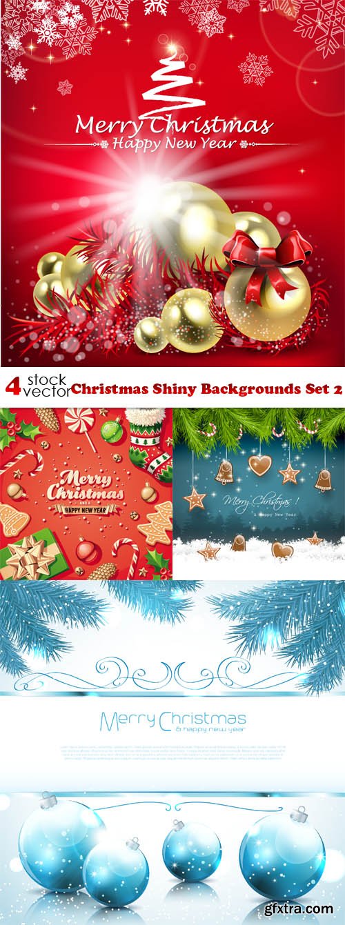 Vectors - Christmas Shiny Backgrounds Set 2