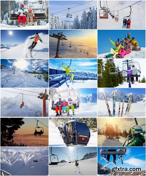 Collection ski resort skiing snowboarding skier funicular lift 25 HQ Jpeg