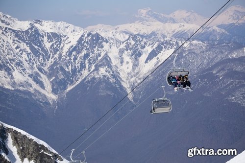 Collection ski resort skiing snowboarding skier funicular lift 25 HQ Jpeg