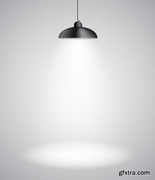 Background with Lighting Lamp - 20 EPS