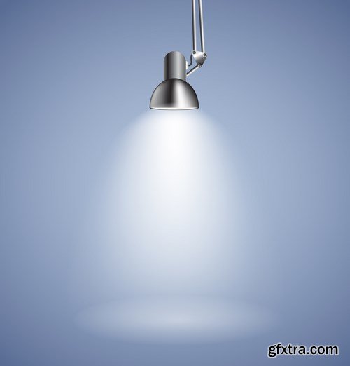 Background with Lighting Lamp - 20 EPS