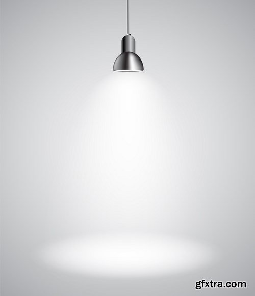 Background with Lighting Lamp - 20 EPS