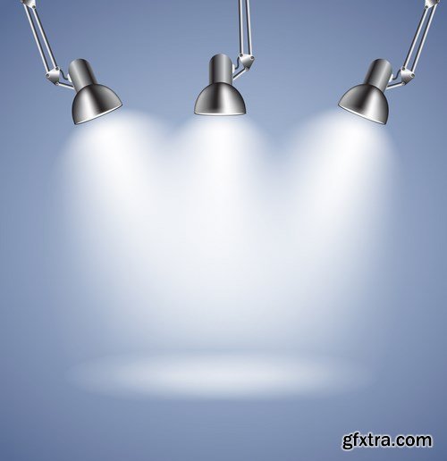 Background with Lighting Lamp - 20 EPS