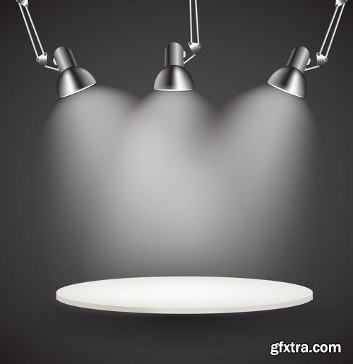 Background with Lighting Lamp - 20 EPS