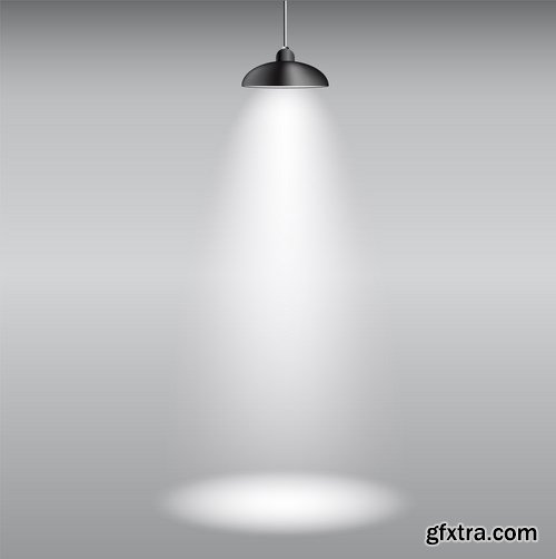 Background with Lighting Lamp - 20 EPS