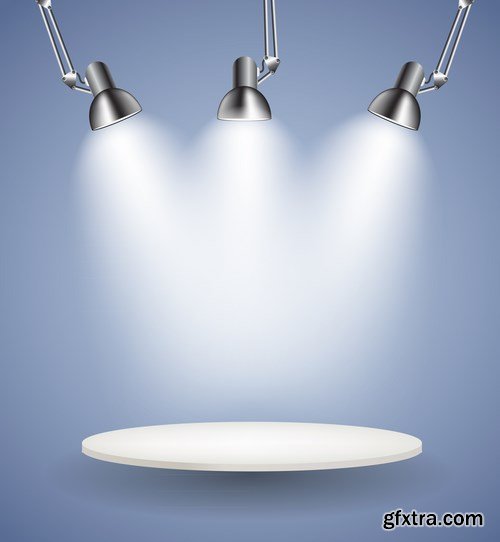 Background with Lighting Lamp - 20 EPS