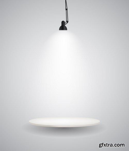 Background with Lighting Lamp - 20 EPS