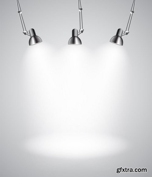 Background with Lighting Lamp - 20 EPS