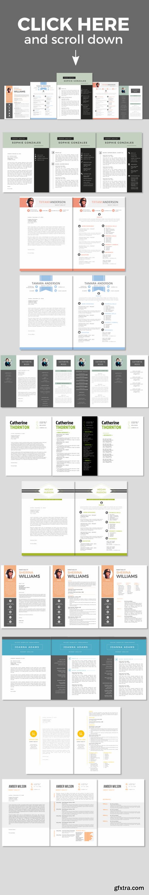 CM - 30 massive Word resume pack bundle 424063