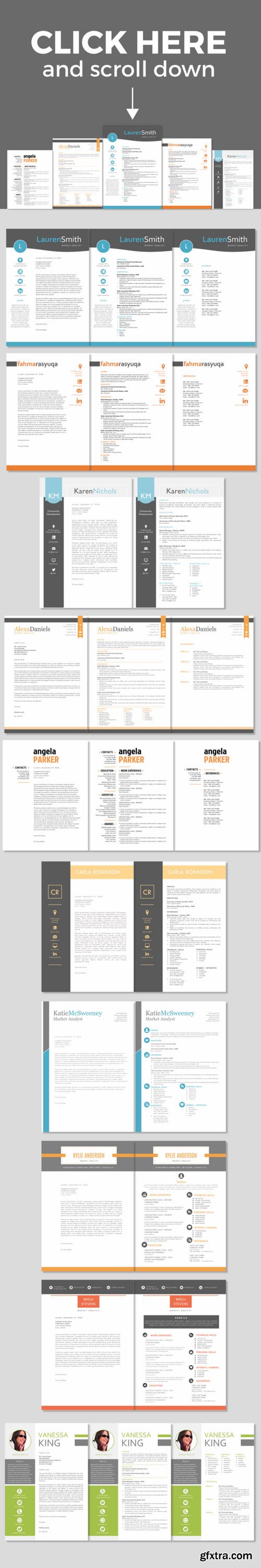 CM - 30 massive Word resume pack bundle 424063