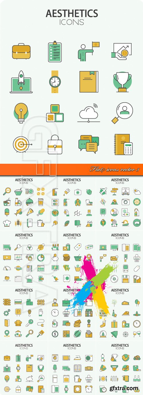 Flat icons vector 5