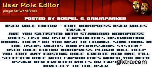 User Role Editor Pro v4.20 - WordPress Plugin