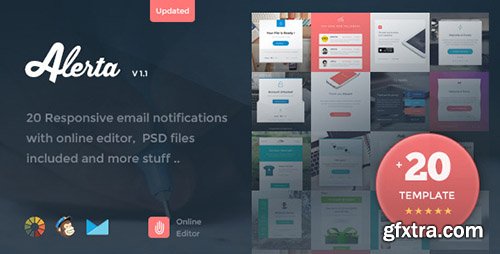 ThemeForest - Alerta v1.1 - 20 Responsive Email Notification + Online Editor - 8646391