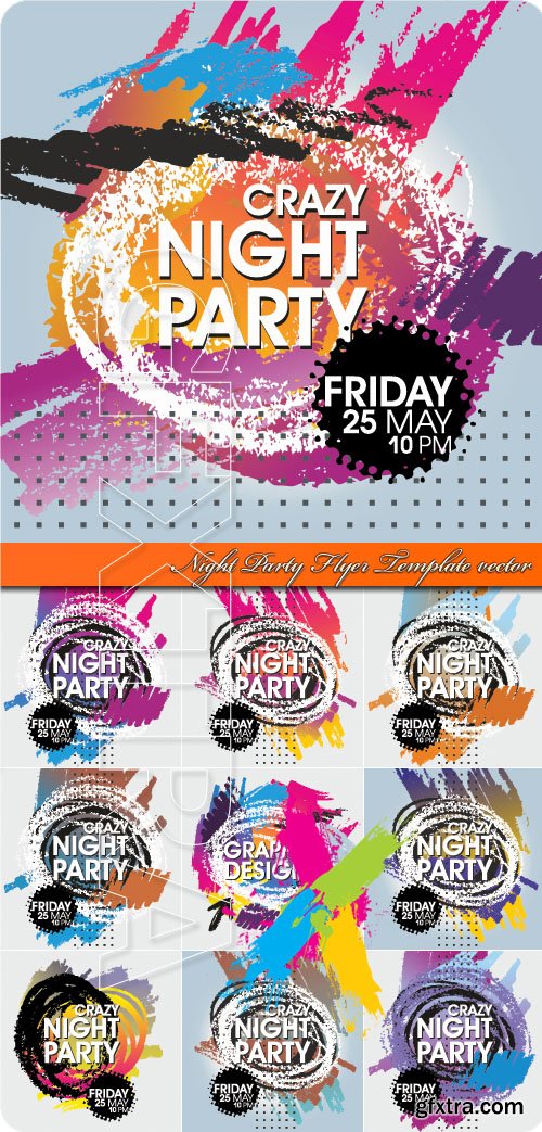 Night Party Flyer Template vector