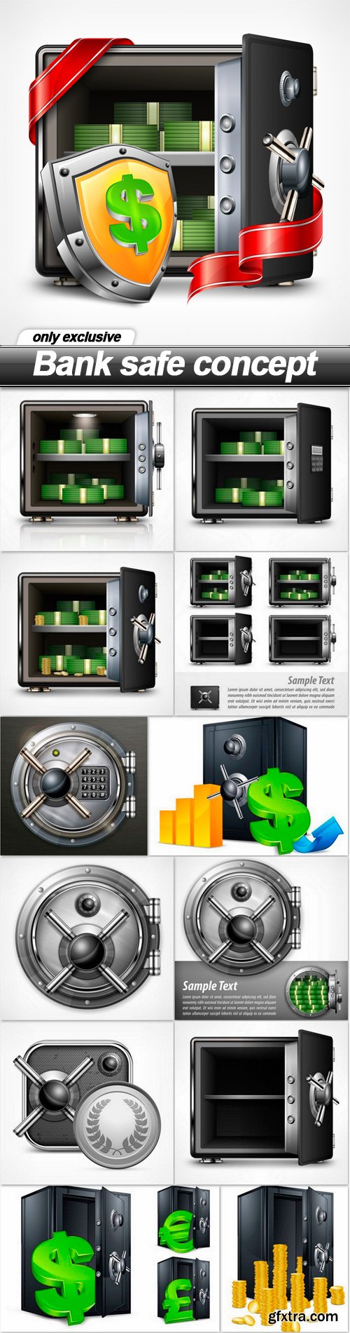 Bank safe concept - 13 EPS