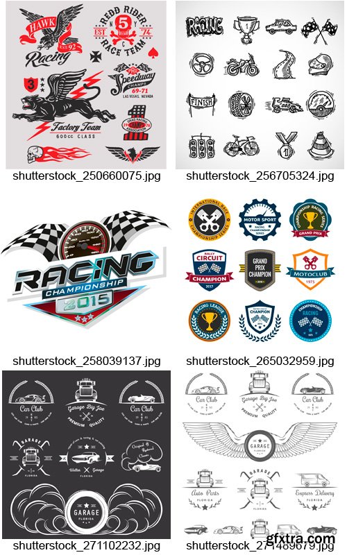 Amazing SS - Car Races & Service Badges, 25xEPS