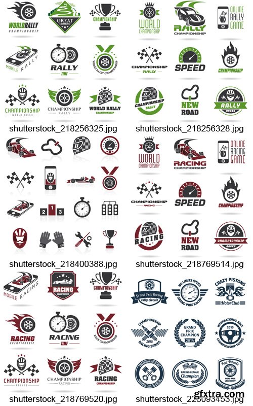 Amazing SS - Car Races & Service Badges, 25xEPS