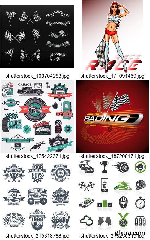 Amazing SS - Car Races & Service Badges, 25xEPS