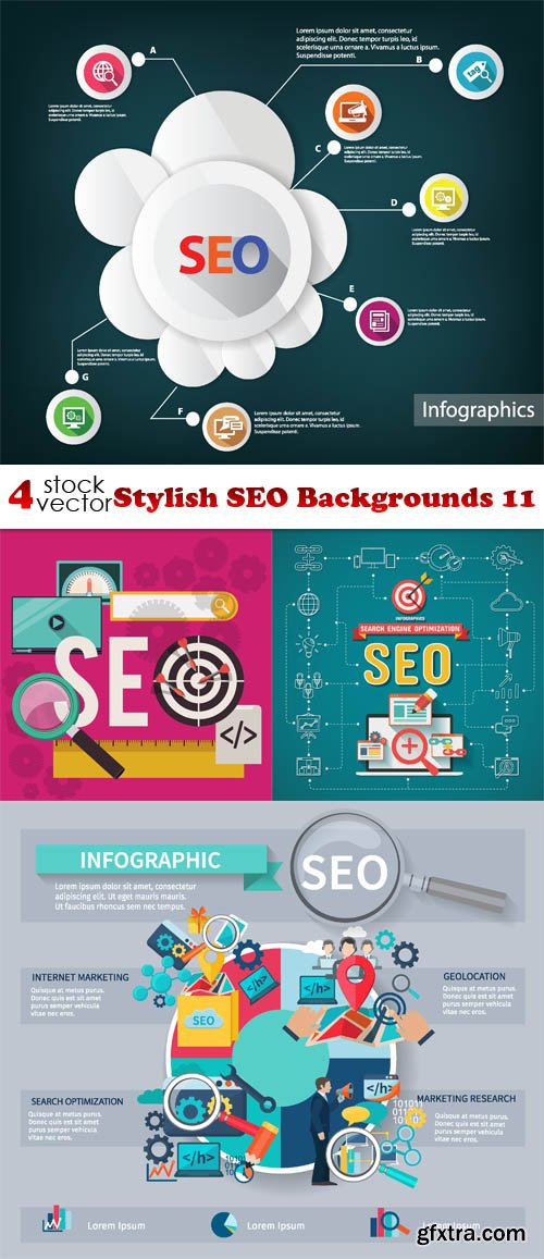 Vectors - Stylish SEO Backgrounds 11