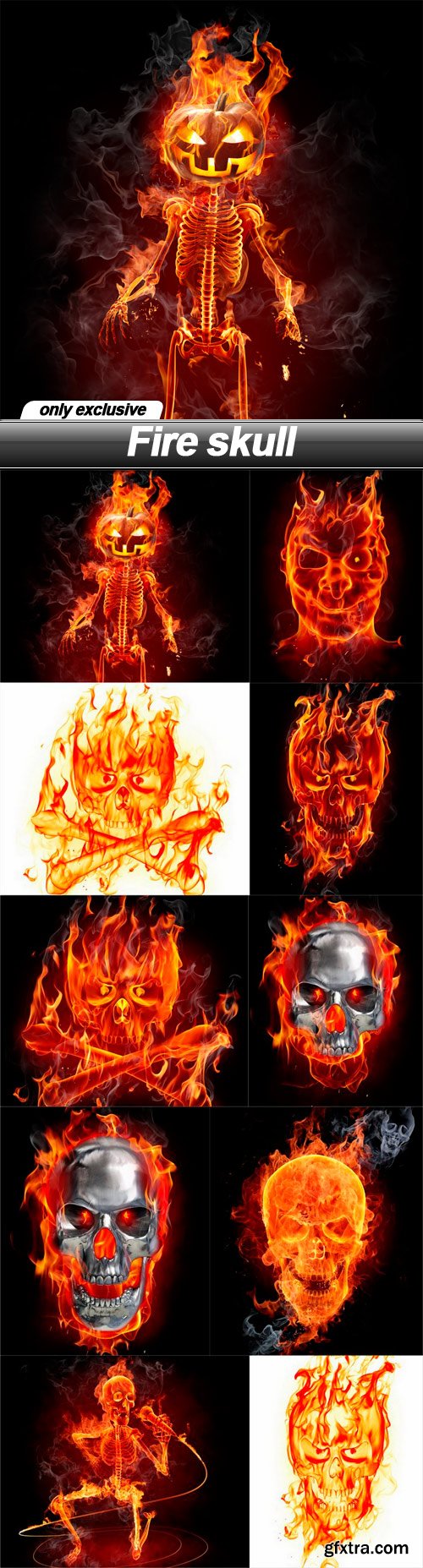 Fire skull - 10 UHQ JPEG