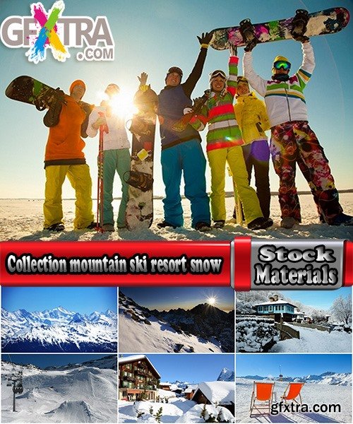 Collection mountain ski resort snow slope nature landscape skiing snowboarding 25 HQ Jpeg