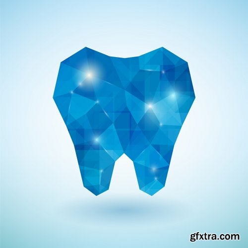 Collection of vector image tooth dental dentist healthy aching tooth 25 EPS