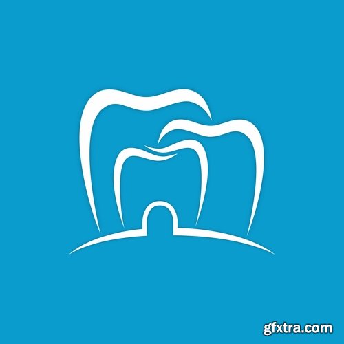 Collection of vector image tooth dental dentist healthy aching tooth 25 EPS