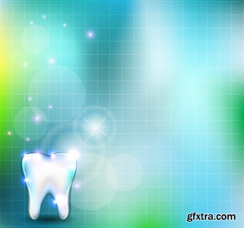 Collection of vector image tooth dental dentist healthy aching tooth 25 EPS