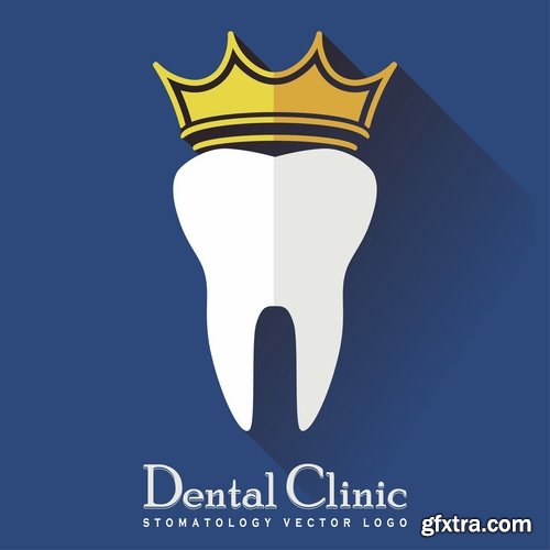 Collection of vector image tooth dental dentist healthy aching tooth 25 EPS