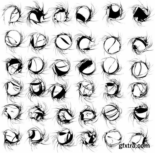 Collection heart vector image spiral silhouette logo icon Blob 25 EPS