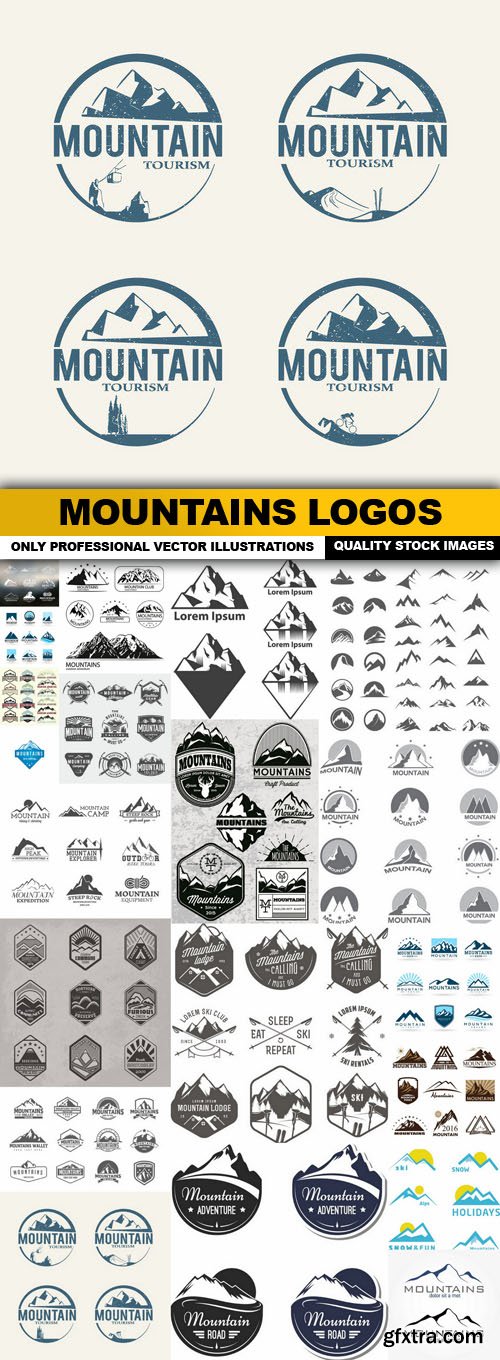 Mountains Logos - 20 Vector