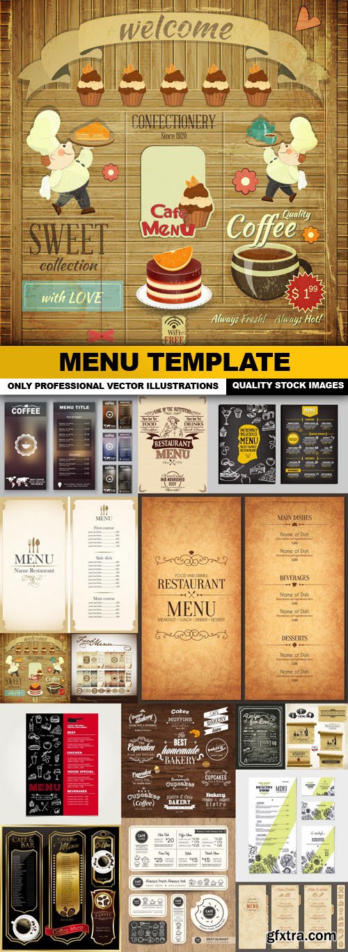 Menu Template - 15 Vector