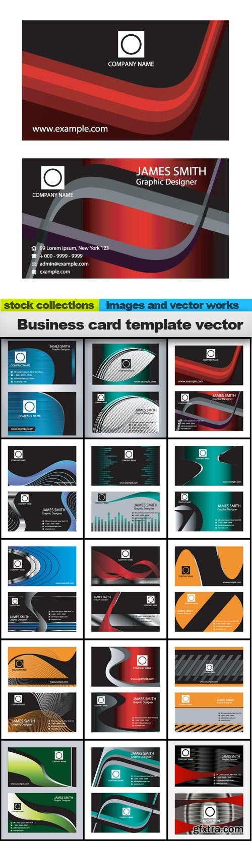 Business card template vector 2, 15 x EPS