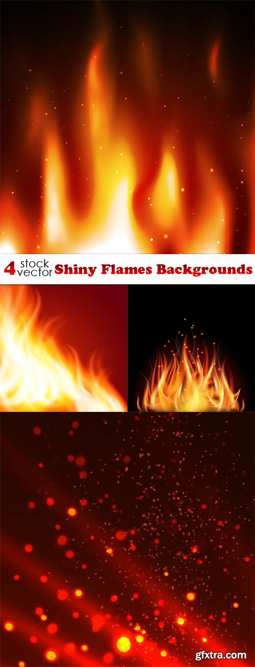 Vectors - Shiny Flames Backgrounds