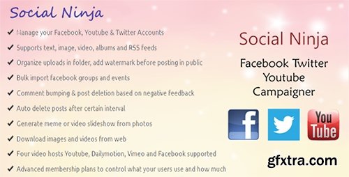 CodeCanyon - Social Ninja v1.3 - Facebook Twitter Youtube Campaigner - 13345502