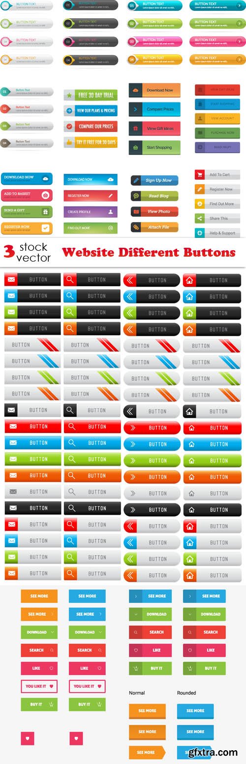 Vectors - Website Different Buttons