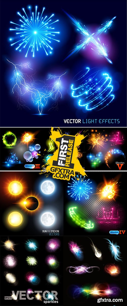 Stock Vector Special Effects, Each object grouped and layered