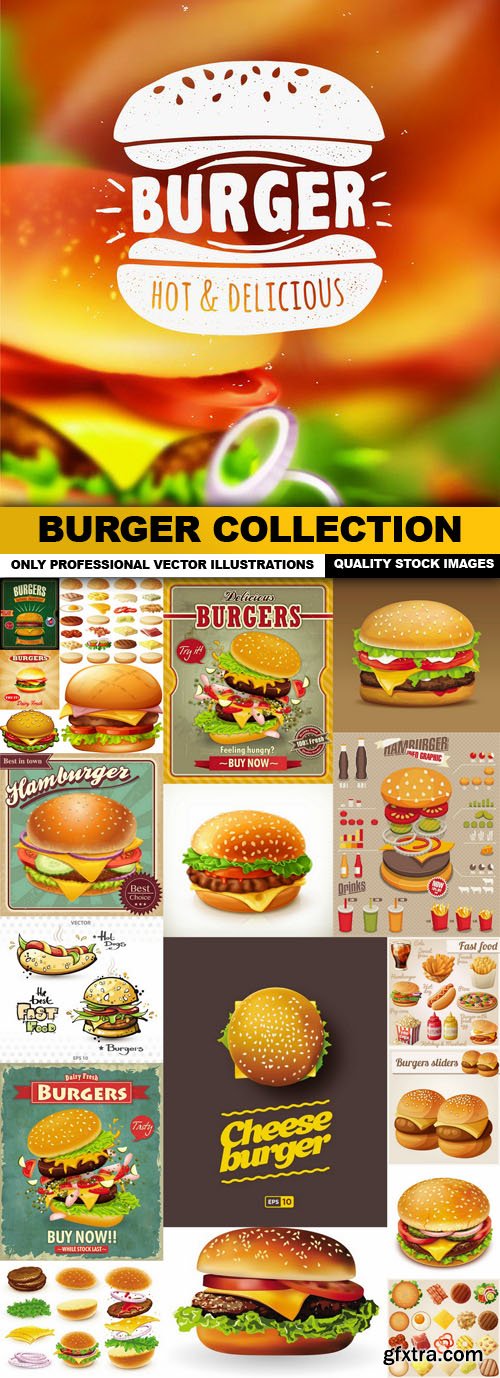 Burger Collection - 20 Vector