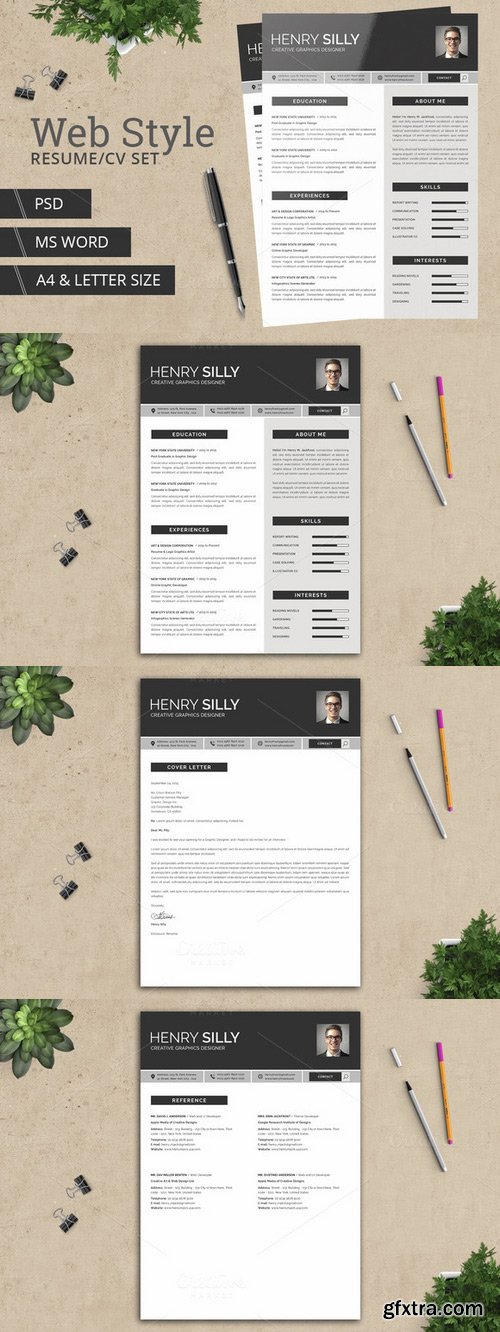 CM - Web Style Resume/CV - With MS Word 332264