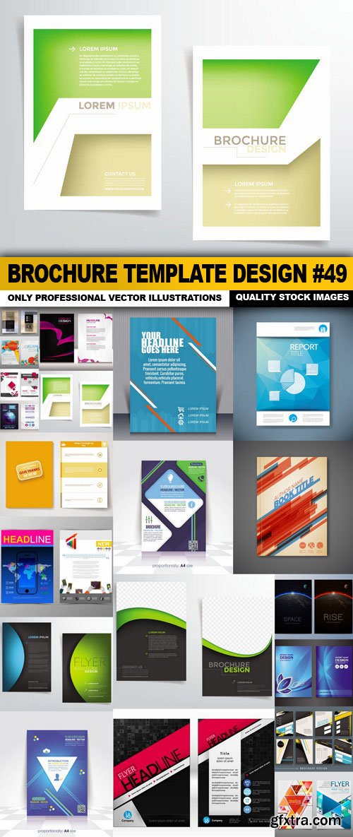 Brochure Template Design #49 - 20 Vector